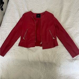 Zara Red Leather Jacket